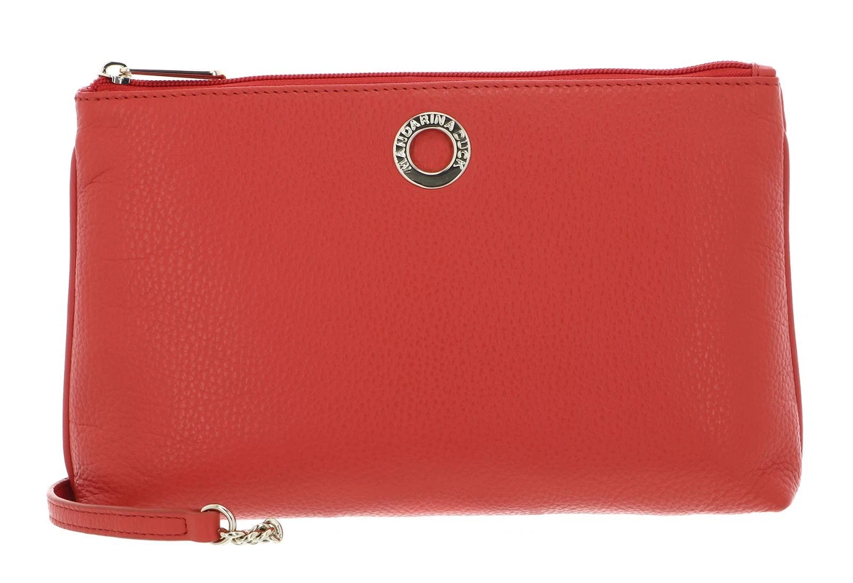 Sac Banane Mandarina Duck Mellow Leather - Cuir Veau Rouge Violet - NEUF Avec Étiquettes