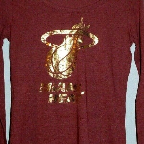 Camiseta para mujer Miami Heat de lámina dorada manga larga - Imagen 2 de 2
