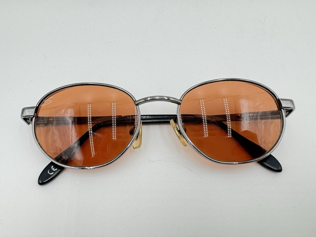 Bruno Japan Brown Oval Sunglasses Frames Japan Vintage Rage H7341‎ Vintage Melinda Antique Brown Autumn Rose Metal Oval  main image 3