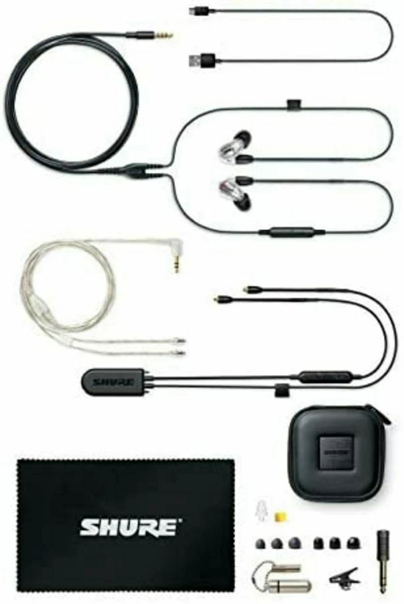 SHURE Wireless Earphone BT2 Series SE846-CL + BT2-A Clea | eBay