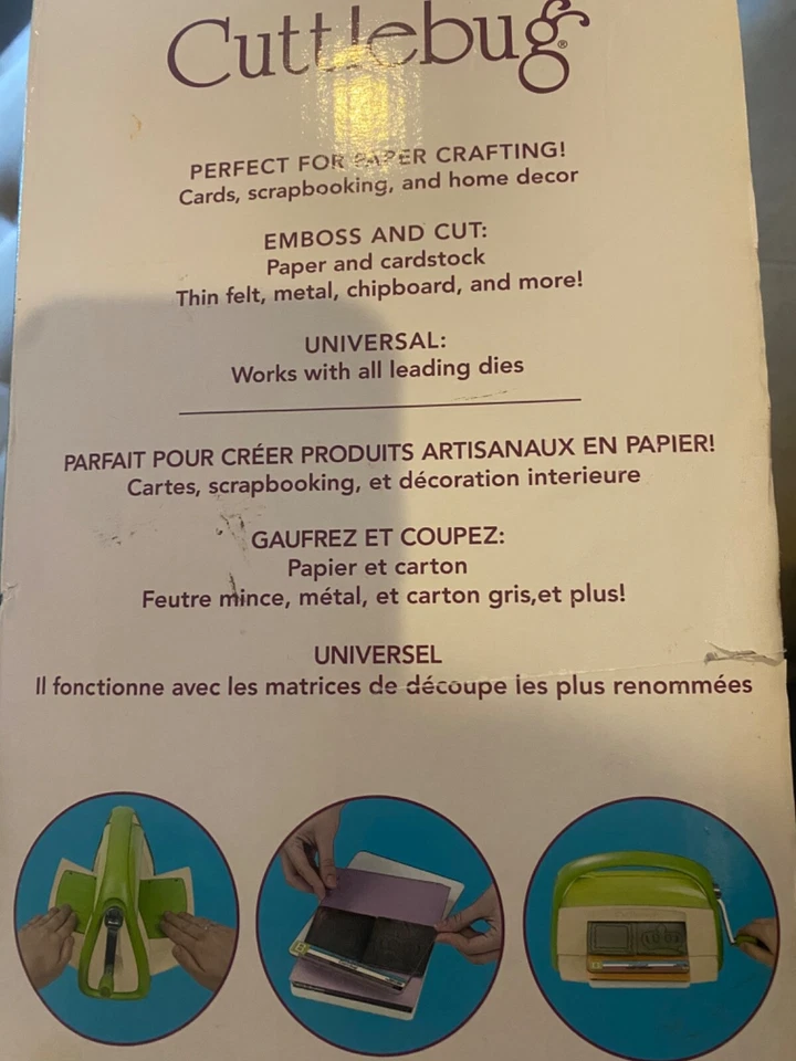 Cricut Cuttlebug Die Cutting Embossing Machine Manual Crank Crafter MACHINE ONLY - Image 2 of 4