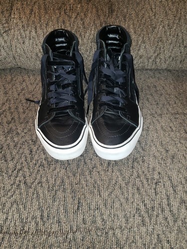 black leather vans size 6