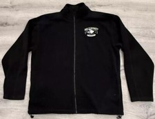 Walt Disney World Full Zip Fleece 1971 Black Men's Size Large Retro Style Mickey