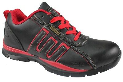 MENS GROUNDWORK LIGHTWEIGHT STEEL TOE CAP SAFETY WORK BOOTS BLACK TRAINERS 6-13 