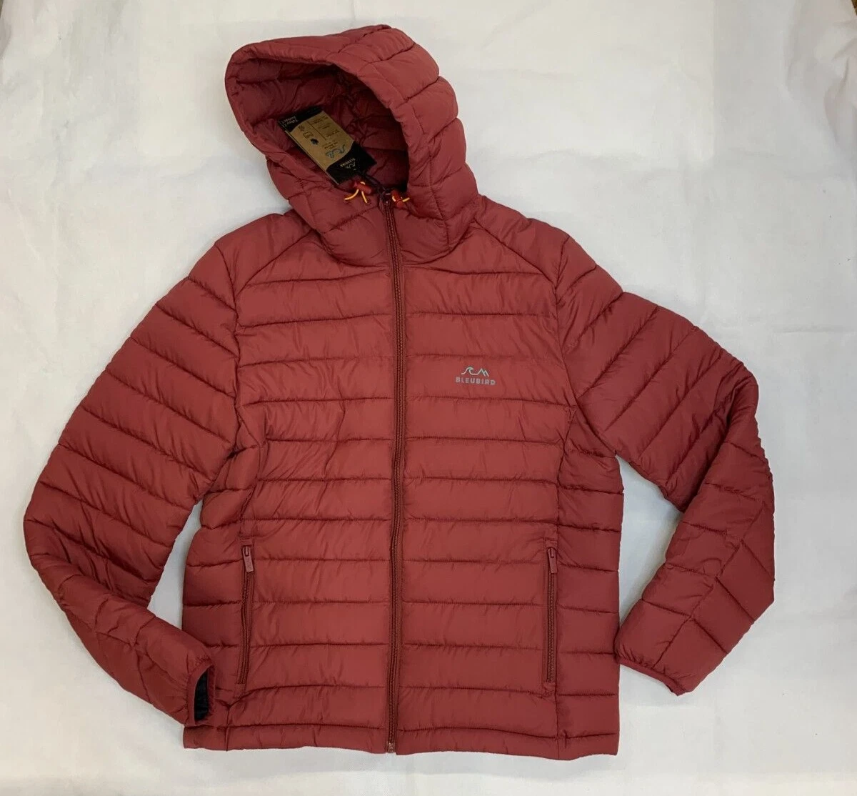 Bleubird Tabor Jacket Men's L Red Full Zip Hooded Insulated