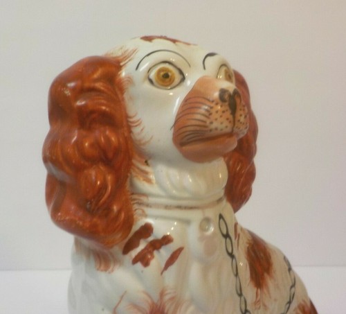 Staffordshire Pottery SPANIEL 9.75" Figurine Size #2, c. 1880 (#2) - Picture 5 of 12