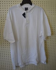 French TOAST POLO Shirt White Large X LARGE XL Short Sleeve UNIFORM HUSKY Tail