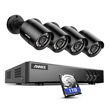 ANNKE 8CH 5MP Lite DVR 1080P Outdoor Security Camera System H.265+ IR Motion 1TB