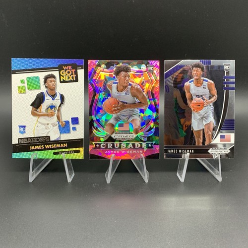 2019-20 Panini Prizm + Hoops - James Wiseman #2 + #82 RC - Warriors