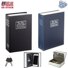 Safe Lock Box Book Vault with Key Metal Fire ...