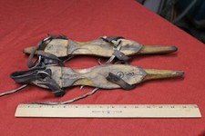 Antique Wood Metal Ice Skates Speed  Collectible Vintage Christmas Decorations