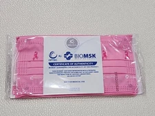 NEW 25 Pieces BioMask Reusable Washable Face Mask, Adult Size, Breast Cancer D2