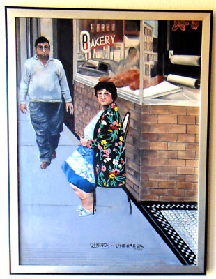 Original Oil Painting ''The North End of Boston '' - Marianne L'Heureux