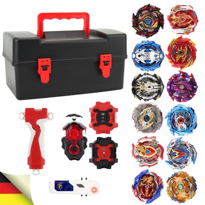 12x Kreisel für Beyblade Burst Starter Set！Arena Bayblade Top Mit Launcher+Box..