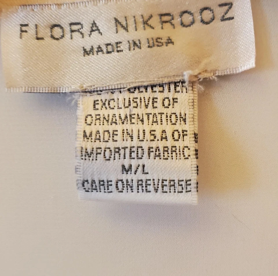 Vintage Flora Nikrooz Branco Transparente Bordado Roupão Longo Lingerie de Noiva M/G - Imagem 2 de 4