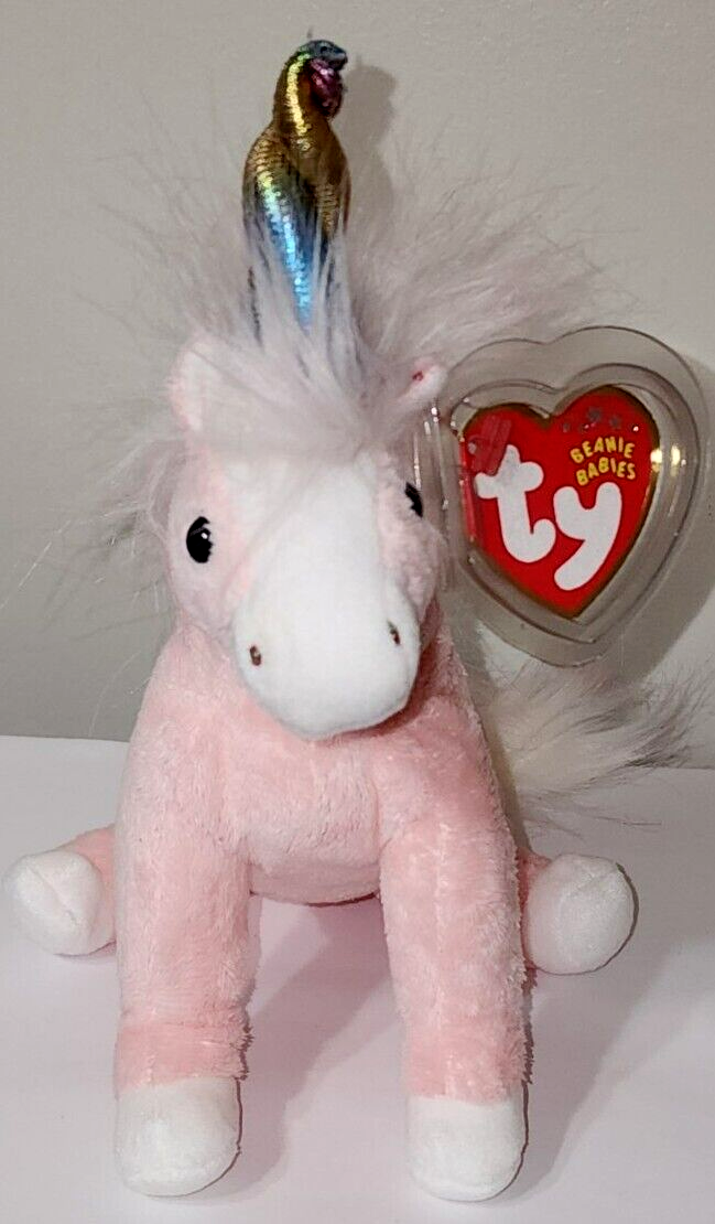 Ty Beanie Baby CHARMER the Pink Unicorn Inch) NEW MWMTs Stuffed Animal  Toy