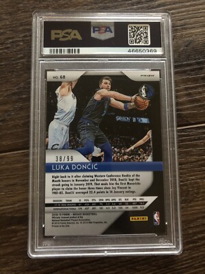 Rare 18-19 Prizm Mosaic Luka Doncic Orange Rookie RC /99 PSA