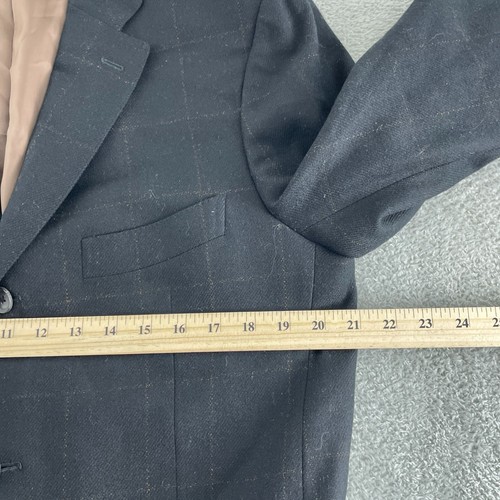 Gianluca Isaia Mens 42 Black Blazer 90% Wool 10% Cashmere 3-Button 2765 - Picture 8 of 15