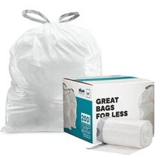 Plasticplace Custom Fit Trash Bags Compatible with simplehuman Code V, 200 Count