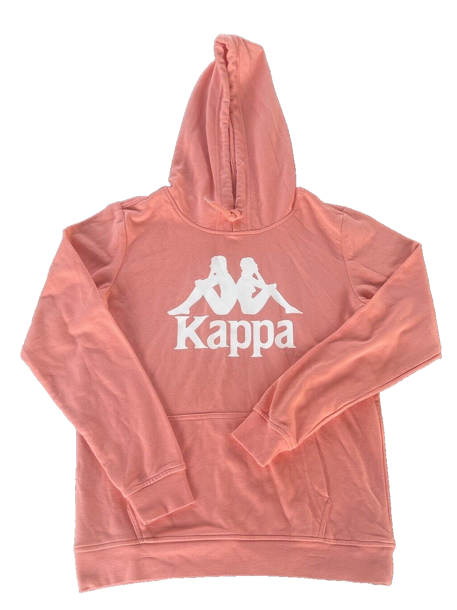 Kappa 222 Banda Pullover Hoodie Women's Size Small Orange/Peach