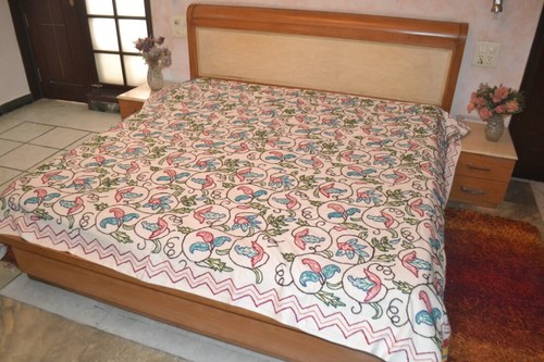 Funda Cama DISEÑADOR Talla King Bordada a Mano Colcha Crewel Cachemira ~10 Diseños - Imagen 3 de 7