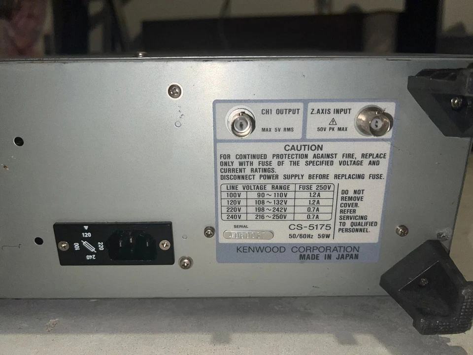 Osciloscopio Kenwood Corporation CS-5175 100 MHz Hecho en Japón - Probado Funcionando Foto 4 de 4