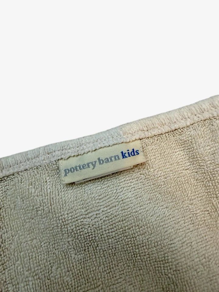 Toalla de baño Pottery Barn Kids oveja cordero con capucha tostada 100 % algodón Foto 4 de 4