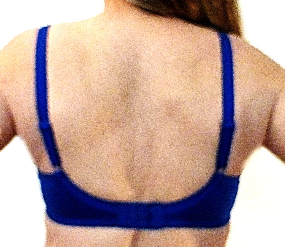 SEXY!!! FAUVE DELPHINE AZUL CON BORDADO DORADO LIGERAMENTE ACOLCHADO DEMI 34DD NUEVO SIN ETIQUETAS Foto 3 de 4