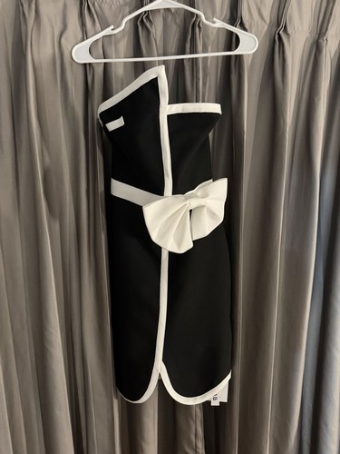 Black& White Strapless Catch All Fancy Dress Size Small NWT Free Ship USA