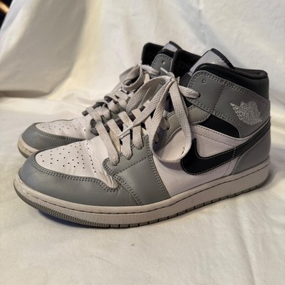 Nike Air Jordan 1 Mid Light Smoke Grey Anthracite White 554724-078 Mens 10.5