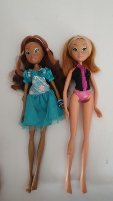 Winx Club Flora und Layla von Mattel, Vintage Puppe