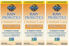 Garden of Life RAW Probiotics Ultimate Care 100 Bil 30x3 90 Capsules EXP 11/26