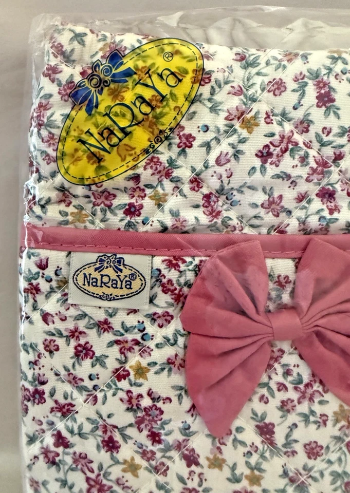 Bolso de Hombro NaRaYa Mediano 2 Lazos Rosa Floral Acolchado NUEVO SELLADO Foto 3 de 4