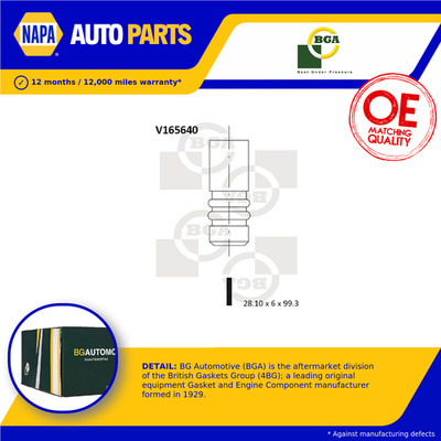 Inlet Valve fits VW SCIROCCO Mk3 2.0D 08 to 17 BGA 03L109601 VOLKSWAGEN Quality
