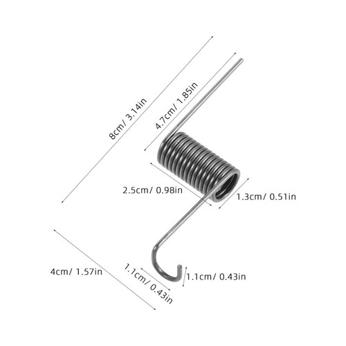 2Pcs Agricultural Corn Seeder Spring Replacement Hooked Steel Planter Parts - Afbeelding 2 van 12
