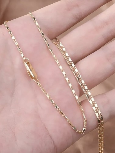 14K Gold Italian 2MM Flat Chain - 18"