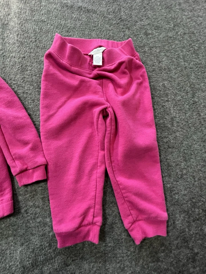 Ralph Lauren Conjunto de Sudadera y Pantalones de Sudadera Rosa Caliente para Niñas Pequeñas Talla 24 Meses Foto 4 de 4
