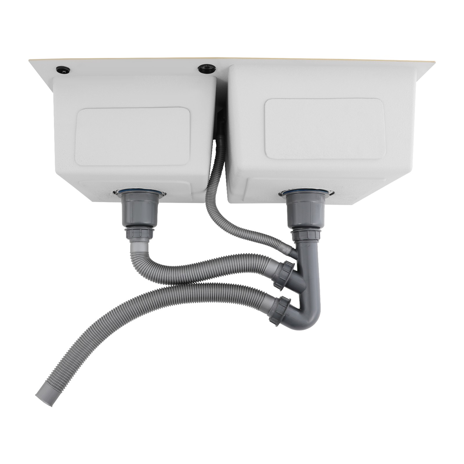 Undermount Workstation Kitchen Sink Double Bowl Stainless Steel Sink Gold