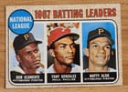 1968 TOPPS #1 NL BATTING LEADERS IN VG/EX CONDITION - ROBERTO CLEMENTE
