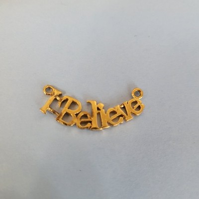 I Believe Anhänger Charm vergoldet Sterlingsilber 925