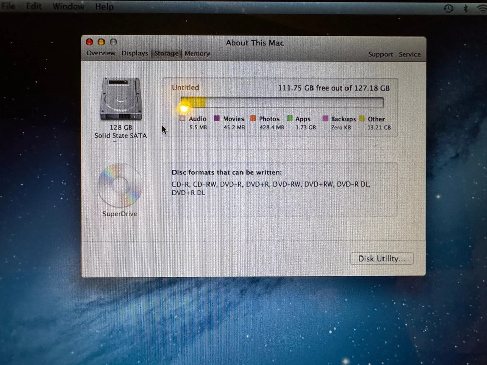 Apple MacBook Pro 2012 13” i7 2.9GHZ 8GB RAM 128GB SSD OS X 10.8.5 - Image 4 of 4