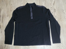 Boss Hugo Boss Parsano Regular Fit Black Half Zip Long Sleeve Sweater Size: XL