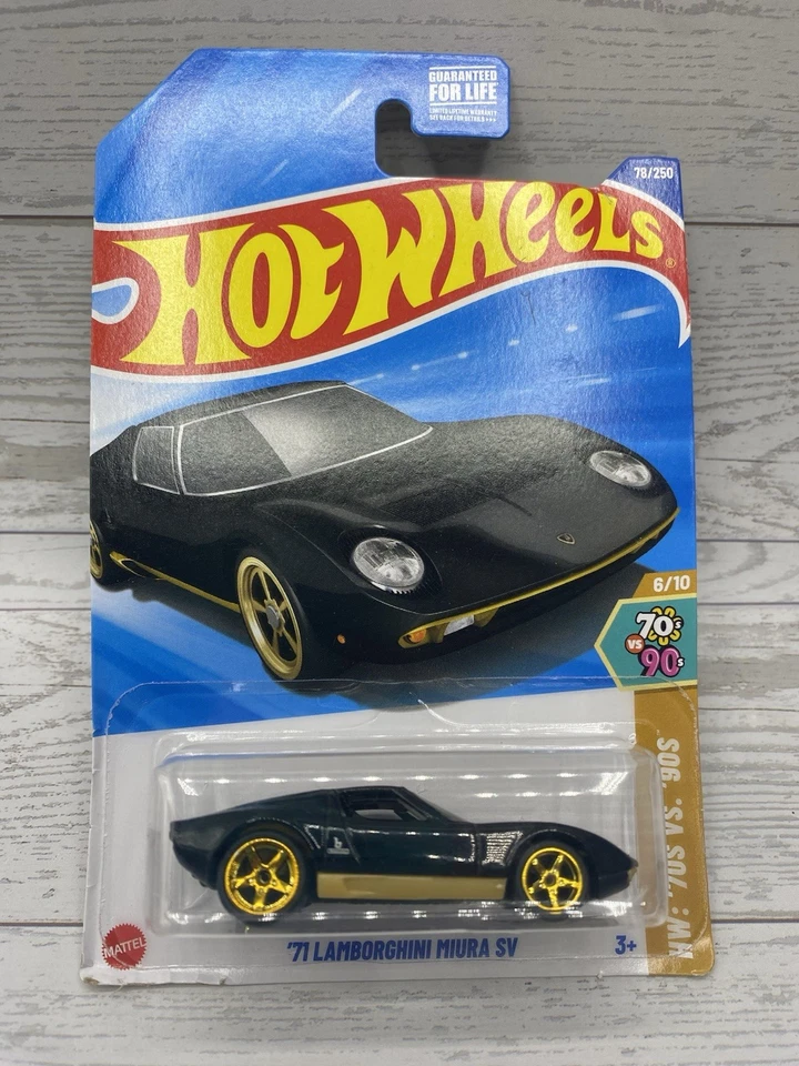 Custom Wheel Swapped Hot Wheels 71 Lamborghini Miura SV 1/64 Diorama Box Ships - Image 4 of 4