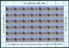 Denmark. 2001 Christmas Sheet. MNH. Gladsaxe Girls Music Band.Gladsaxe Town Hall