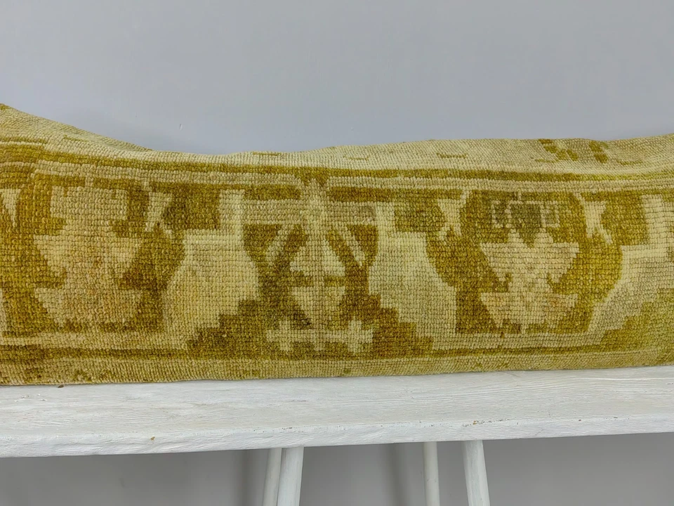 LONG BOLSTER PILLOW TURKISH RUG PILLOW LONG BED PILLOW LONG LUMBAR PILLOW DECOR - Image 4 of 4