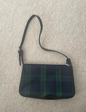 Liz Claiborne Villager Purse  NWOT  ( NAVY BLUE & GREEN)