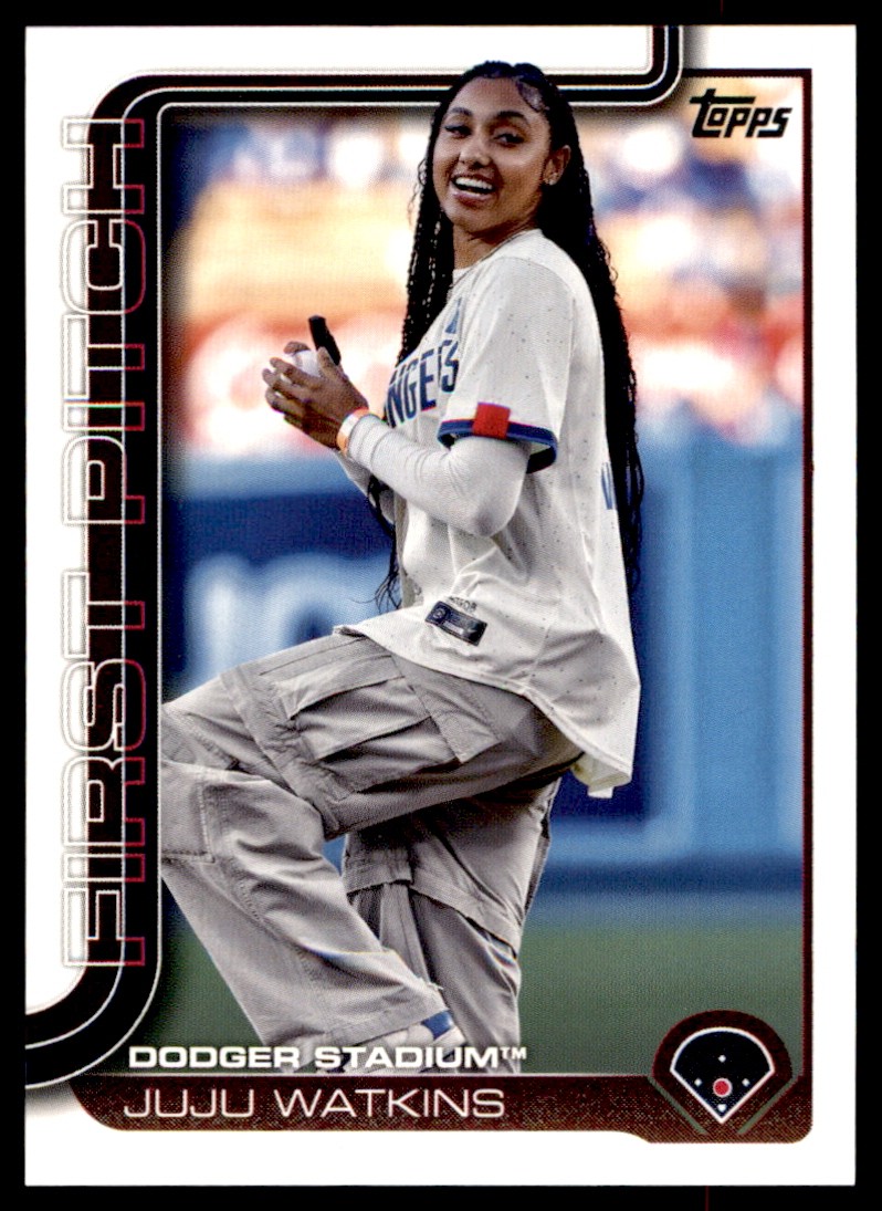 2025 Topps Juju Watkins First Pitch (Series One) Los Angeles Dodgers #FP-3