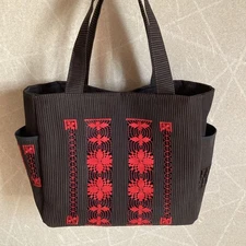 Obi Remake Bag Tote With Side Pockets Kimono Handmade Luxury Pre-Owned K