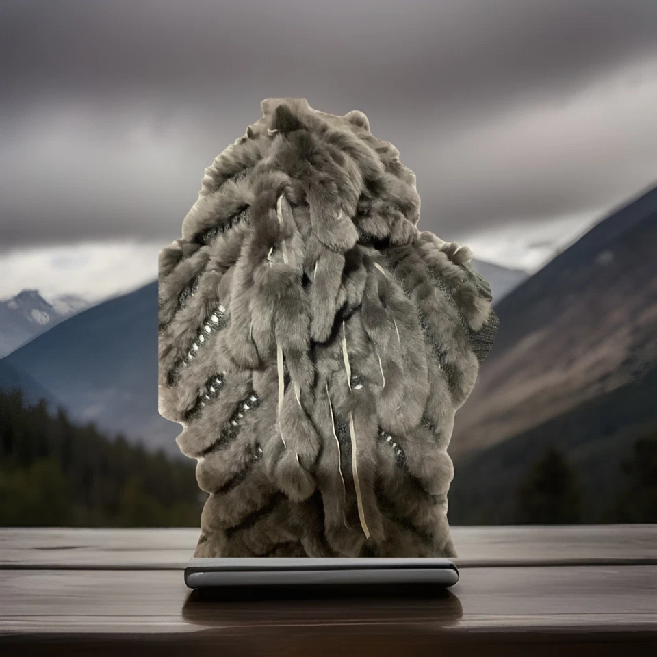 Ya Los Angeles 100% Rabbit Fur Hooded Vest - Size Small/Medium - Image 3 of 4