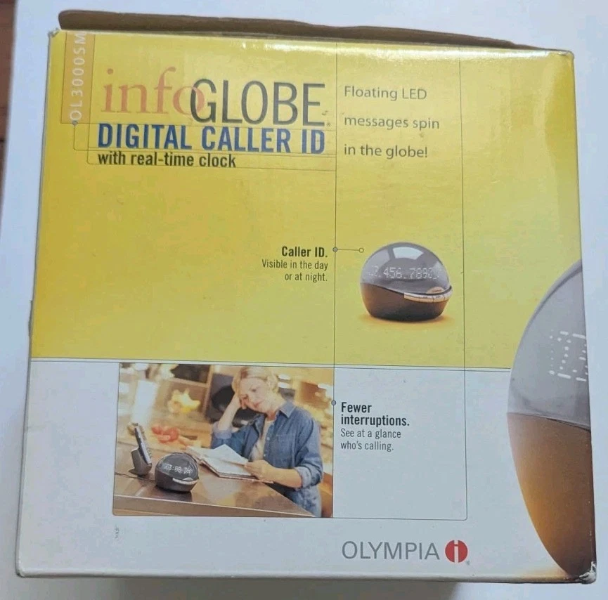 Olympia Info Globe Reloj Digital Identificador de Llamadas Gris/Negro, Batería Necesita Reparación Foto 4 de 4